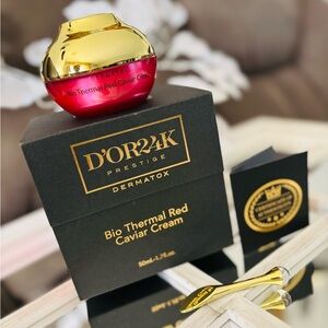 D'OR24K Prestige Bio Thermal Red Caviar Cream - Red & Gold Jar. NIB. 1.7oz